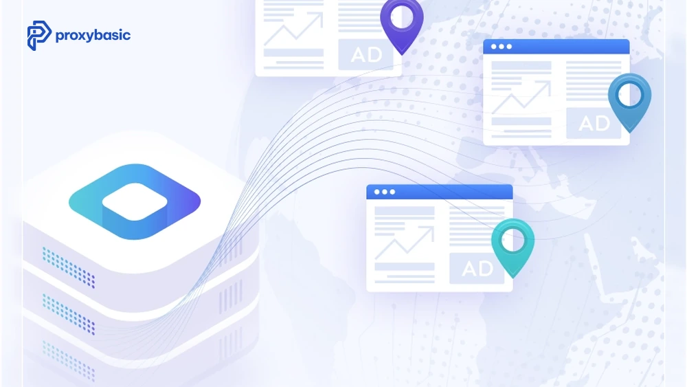Ad verification with residential proxy checking ad placements across multiple geographic locations