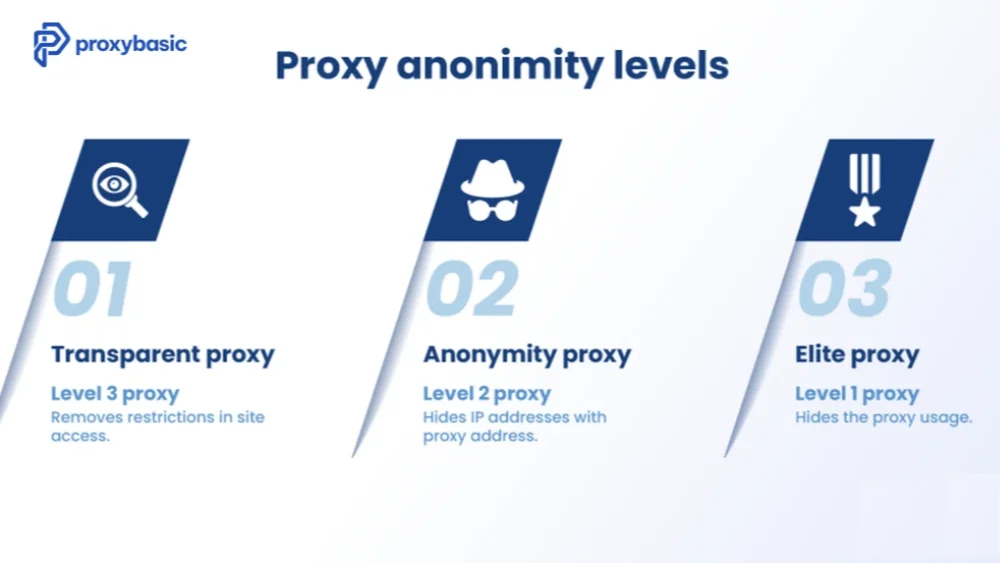 Elite proxy vs transparent proxy anonymity levels for proxy for ad placement verification tasks